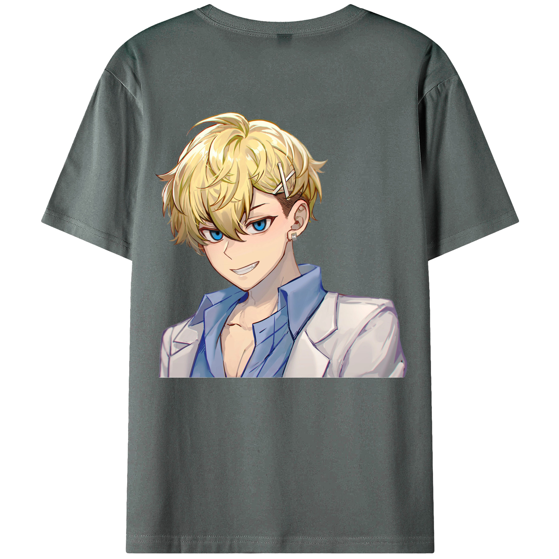 （画像用） 東京リベンジャーズ Tokyo Revengers 綿100％ メンズ半袖Tシャツ（バックプリント） 通気性